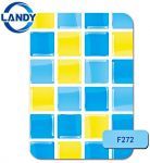 ПВХ пленка для бассейна Poolline Landy F272 желто-голубая мозаика 25х1,8 м (F272)