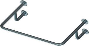 Поручень для инвалидов для раковины верхний 550х420 мм Инвапром, нержавеющая сталь (ПР-05.03.550.420.230.Н)