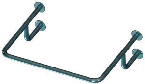 Поручень для инвалидов для раковины верхний 710х550 мм Инвапром, нержавеющая сталь (ПР-05.03.710.550.230.Н)