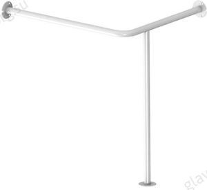 Поручень для инвалидов для раковины угловой с доп. опорой 750х710 мм Инвапром левый, белый (ПР-05.08.710.540.750)