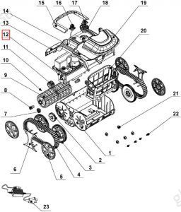 Привод и аккумулятор для робота пылесоса Wybotics WY200