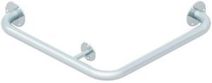Поручень для инвалидов для лестниц угловой наружный угол 500х500 мм Инвапром, белый (ПУ-02.02.500.500.90)
