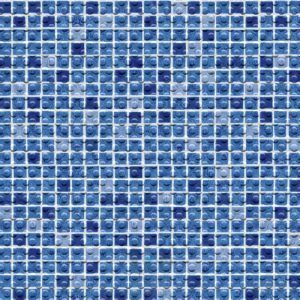 Пленка ПВХ для бассейна CGT Alkor MS4000 Cyrus Blue / Синяя мозаика противоскользящая 20х1,65 м (1099700)