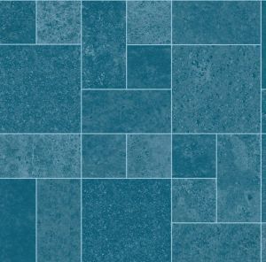ПВХ пленка для бассейна Viras Blue Natural Stone (синяя плитка) 25х1,65 м