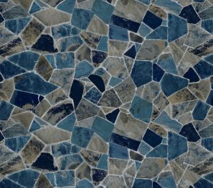 ПВХ пленка для бассейна Viras Dark Blue Stone (темно-синие камни) 25х1,65 м