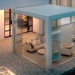 Раздвижная стеклянная панель для перголы 2,35х3,6 м Aquaviva