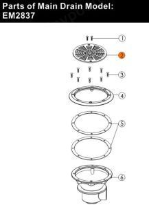 Решетка донного слива Emaux EM2837 (01050195)
