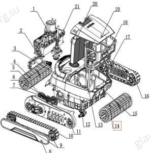 Ролик со щеткой передний для робота пылесоса Wybotics WY450 (B.WY3092.03.004)