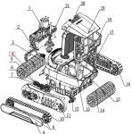 Ролик со щеткой задний для робота пылесоса Wybotics WY450 (B.WY3092.03.003)