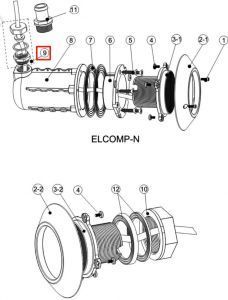 Сальник для герметизации кабеля прожектора E-Lumen Compact-N и TL-1C Emaux (89041604/Е040710) Сальник для герметизации кабеля прожектора E-Lumen Compact-N и TL-1C Emaux (89041604/Е040710)