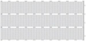 Переливная решетка Serapool Petit Carre 200x500х25 мм, без глазури (IP910)