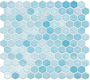 Мозаика фарфоровая Serapool Versicolor 300х300 мм, голубой (HG0314)