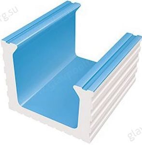 Переливной водоотводный канал Serapool 200x250 мм, голубой (K701)