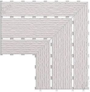 Угловой элемент переливной решетки Serapool Apache 385x385 мм, без глазури (IA900K)