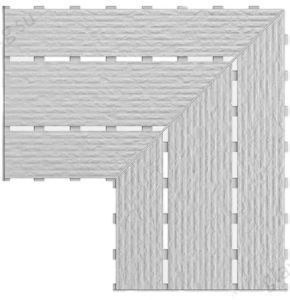 Угловой элемент переливной решетки Serapool Apache 385x385 мм, серый (IA909.1K)