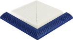 Плитка бордюрная угловая с поручнем Serapool Petit Carre 250х250 мм, кобальт/белый (37207) Плитка бордюрная угловая с поручнем Serapool Petit Carre 250х250 мм, кобальт/белый (37207)