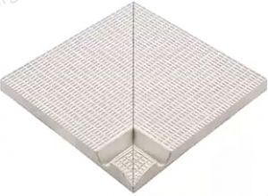 Плитка бордюрная угловая с поручнем Serapool Petit Carre без глазури, 250х250 мм (37200)