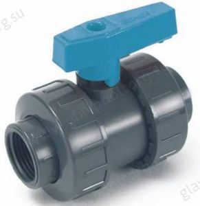 Кран шаровый ПВХ 25 PN16 COMER (BVD46025) Кран шаровый ПВХ 25 PN16 COMER (BVD46025)