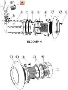 Штуцер 3/4 ниши закладной прожектора E-Lumen Compact Emaux (01050134) Штуцер 3/4 ниши закладной прожектора E-Lumen Compact Emaux (01050134)