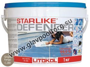 Затирочная смесь антибактериальная эпоксидная Litokol Starlike Defender С.280 Grigio Fango (серый) 1 кг