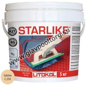 Затирочная смесь Litokol Starlike двухкомпонентная эпоксидная С.250 Tortora (бежевый) 5 кг