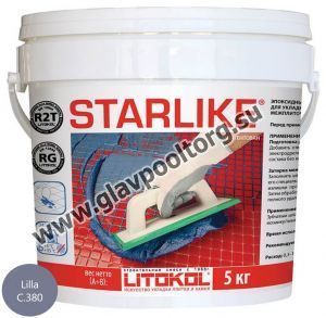 Затирочная смесь Litokol Starlike двухкомпонентная эпоксидная С.380 Lilla (сиреневый) 5 кг