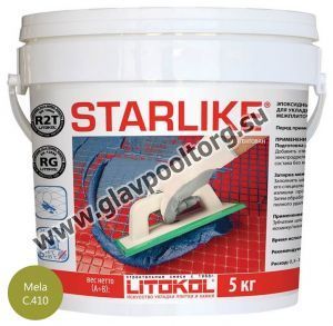 Затирочная смесь Litokol Starlike двухкомпонентная эпоксидная С.410 Mela (дынный) 5 кг