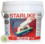 Затирочная смесь Litokol Starlike двухкомпонентная эпоксидная С.440 Lime (лайм) 5 кг