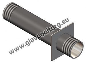 Стеновой проход 300 мм Bazen из нержавеющей стали AISI-304, под плитку 2" ВР (BF 11.030)