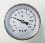 Термометр аксиальный биметаллический Tim 120°C, 1/2", L= 50 мм (Y-63A-50-120)