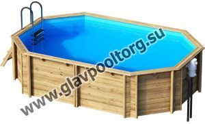 Каркасный бассейн Tropic Octo 510 деревянный 4,95х3,45х1,20 с песочным фильтром (27113205)