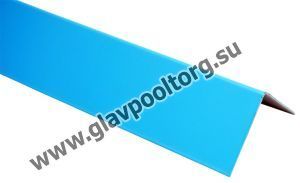 Металлический ПВХ-уголок внешний Haogenplast (синий), 1,4 мм, 50х50х2000 мм (15009)