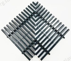 Угловой элемент 90° Bazen для переливной решетки 245х35 мм, 2 замка, цвет - темно-серый