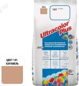 Затирка для швов Mapei Ultracolor Plus, 141 (карамель), 2 кг