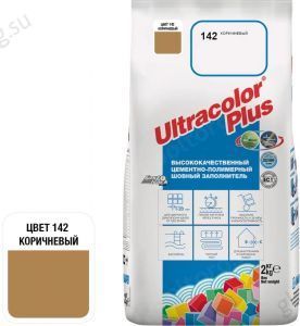 Затирка для швов Mapei Ultracolor Plus, 142 (коричневый), 2 кг