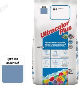 Затирка для швов Mapei Ultracolor Plus, 168 (лазурный), 2 кг