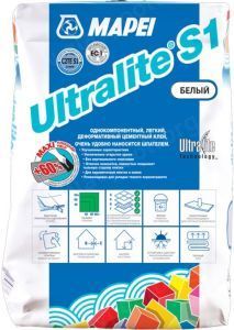 Клей цементный Mapei Ultralite S1 белый, 15 кг