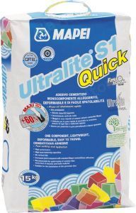 Клей цементный Mapei Ultralite S1 Quick серый, 15 кг