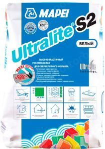 Клей цементный Mapei Ultralite S2 белый, 15 кг