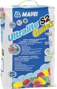 Клей цементный Mapei Ultralite S2 Quick белый, 15 кг