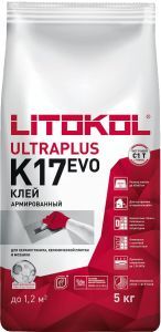 Смесь клеевая цементная Litokol ULTRAPLUS K17 EVO, 5 кг