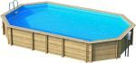Каркасный бассейн Weva Octo+ 840 деревянный 8,43х4,89х1,46 с песочным фильтром (27138210)