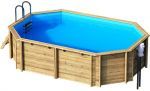 Каркасный бассейн Weva Octo 640 деревянный 6,44х4,04х1,33 с песочным фильтром (27126210)