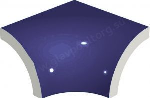 Плитка бордюрная угловая Acepool Azul Oscuro Brillo 75х75 мм (905737)